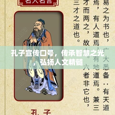 孔子宣傳口號，傳承智慧之光，弘揚人文精髓